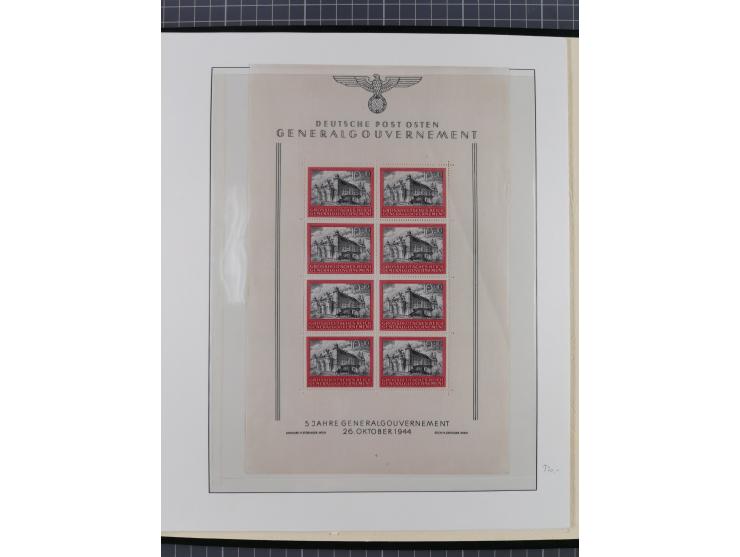 1939/44, umfangreiche postfrische Sammlung mit einigen Kleinbögen der Mi.-Nr. 65, 89-91, 104, 125 und 125 U sowie diverse Bog