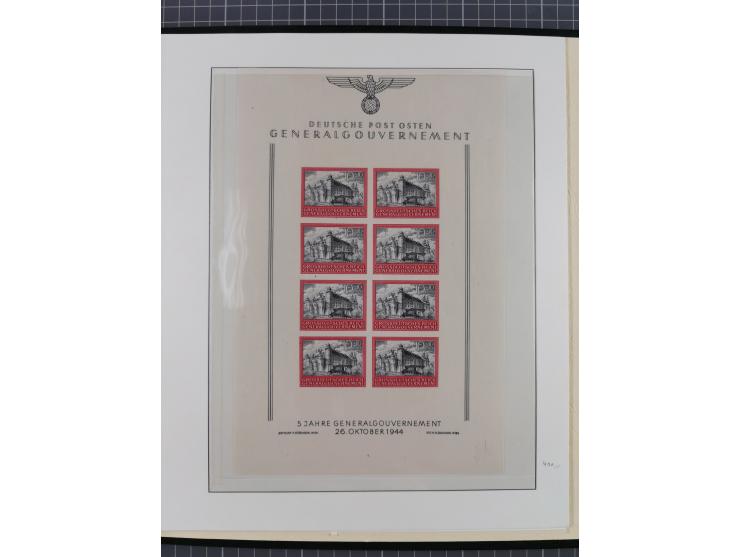 1939/44, umfangreiche postfrische Sammlung mit einigen Kleinbögen der Mi.-Nr. 65, 89-91, 104, 125 und 125 U sowie diverse Bog