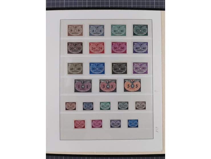 1939/44, umfangreiche postfrische Sammlung mit einigen Kleinbögen der Mi.-Nr. 65, 89-91, 104, 125 und 125 U sowie diverse Bog