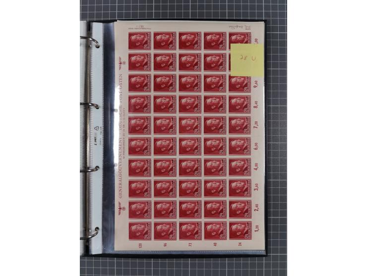 1941, Hitler, Mi-Nr. 71U, 73-75U, 77-81U, je im ungezähnten Bogen, postfrisch, gute Erhaltung (Mi. ca. 6000,-)
