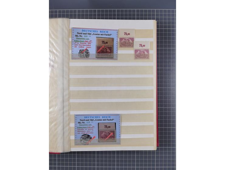 1920, Repräsentative Darstellungen 2,50 M., postfrische Spezialsammlung Plattenfehler, meist postfrisch, sauber sortiert mit 