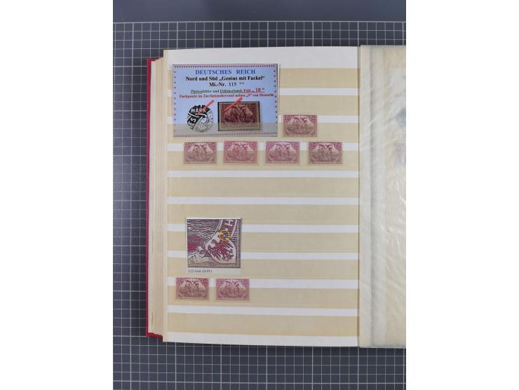 1920, Repräsentative Darstellungen 2,50 M., postfrische Spezialsammlung Plattenfehler, meist postfrisch, sauber sortiert mit 