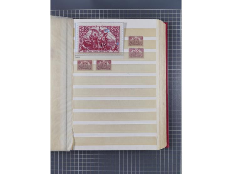 1920, Repräsentative Darstellungen 2,50 M., postfrische Spezialsammlung Plattenfehler, meist postfrisch, sauber sortiert mit 