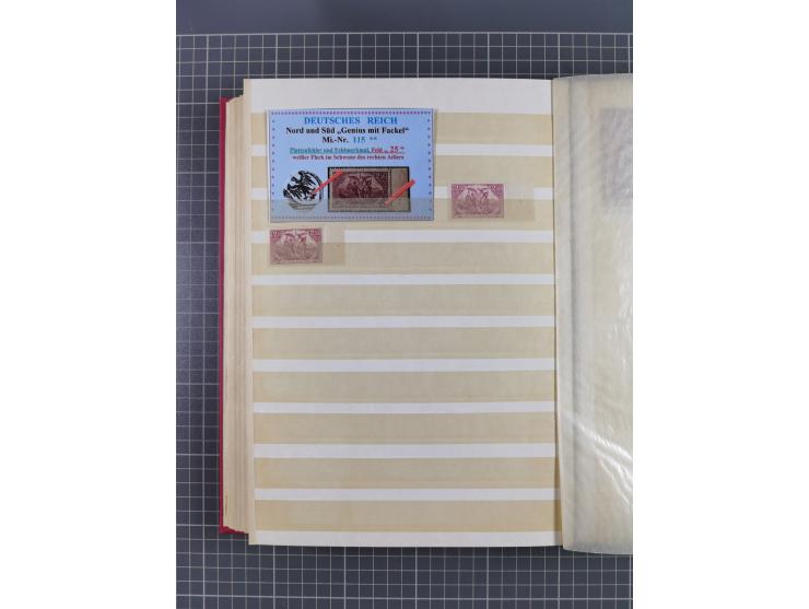 1920, Repräsentative Darstellungen 2,50 M., postfrische Spezialsammlung Plattenfehler, meist postfrisch, sauber sortiert mit 