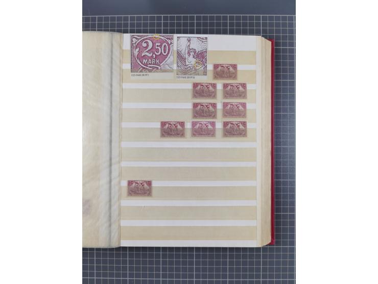 1920, Repräsentative Darstellungen 2,50 M., postfrische Spezialsammlung Plattenfehler, meist postfrisch, sauber sortiert mit 