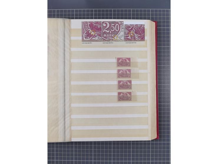 1920, Repräsentative Darstellungen 2,50 M., postfrische Spezialsammlung Plattenfehler, meist postfrisch, sauber sortiert mit 