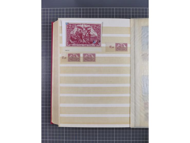 1920, Repräsentative Darstellungen 2,50 M., postfrische Spezialsammlung Plattenfehler, meist postfrisch, sauber sortiert mit 