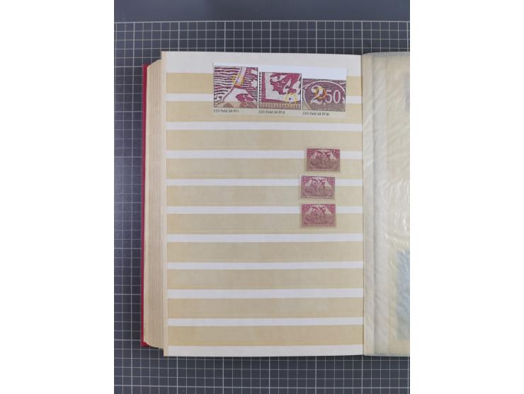 1920, Repräsentative Darstellungen 2,50 M., postfrische Spezialsammlung Plattenfehler, meist postfrisch, sauber sortiert mit 