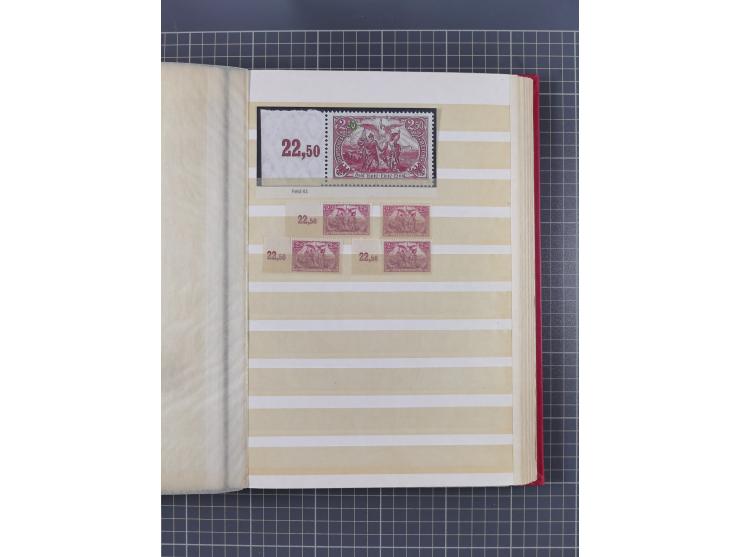 1920, Repräsentative Darstellungen 2,50 M., postfrische Spezialsammlung Plattenfehler, meist postfrisch, sauber sortiert mit 