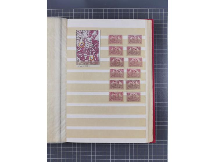 1920, Repräsentative Darstellungen 2,50 M., postfrische Spezialsammlung Plattenfehler, meist postfrisch, sauber sortiert mit 