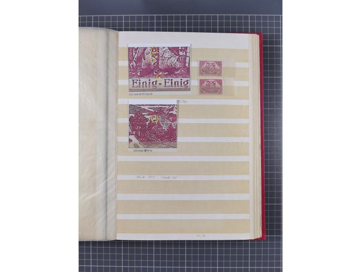 1920, Repräsentative Darstellungen 2,50 M., postfrische Spezialsammlung Plattenfehler, meist postfrisch, sauber sortiert mit 