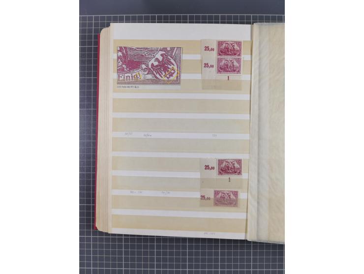 1920, Repräsentative Darstellungen 2,50 M., postfrische Spezialsammlung Plattenfehler, meist postfrisch, sauber sortiert mit 