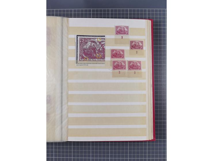 1920, Repräsentative Darstellungen 2,50 M., postfrische Spezialsammlung Plattenfehler, meist postfrisch, sauber sortiert mit 