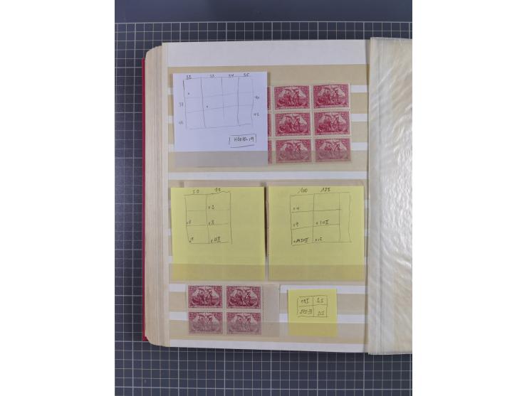 1920, Repräsentative Darstellungen 2,50 M., postfrische Spezialsammlung Plattenfehler, meist postfrisch, sauber sortiert mit 