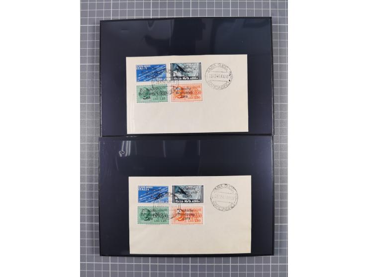 1943, Fälschungssammlung, postfrisch sowie auf Blanko-Umschlägen, dabei 19 mal Mi.-Nr. 21-22 und 28,32 je auf Blanko-Umschlag