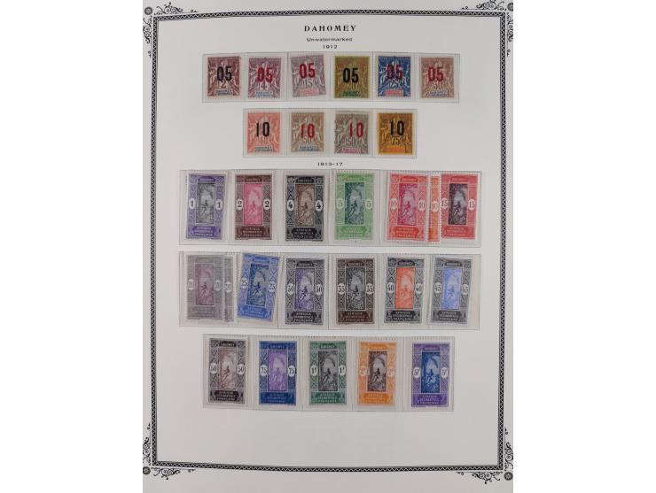 1906/44, Collection on 15 Scott album leaves, unused and mnh, starting Ballay set 1906, including good part air mail issues, 