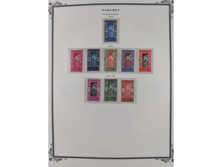 1906/44, Collection on 15 Scott album leaves, unused and mnh, starting Ballay set 1906, including good part air mail issues, 