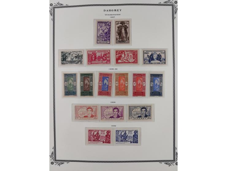 1906/44, Collection on 15 Scott album leaves, unused and mnh, starting Ballay set 1906, including good part air mail issues, 