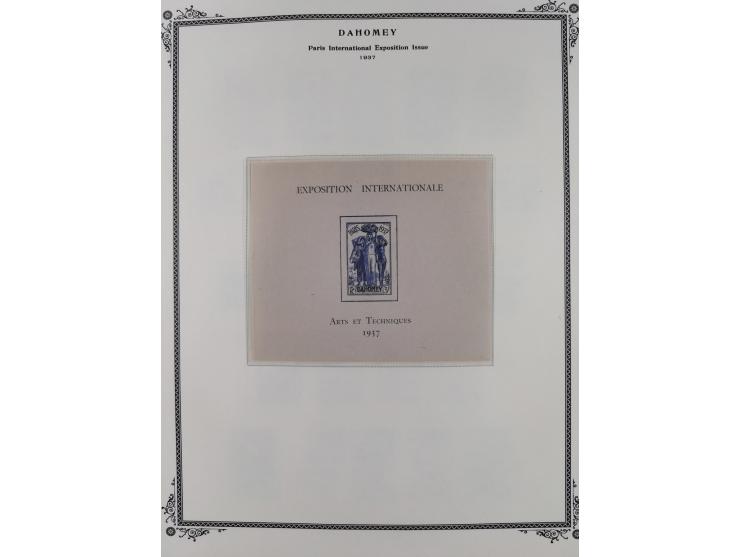 1906/44, Collection on 15 Scott album leaves, unused and mnh, starting Ballay set 1906, including good part air mail issues, 