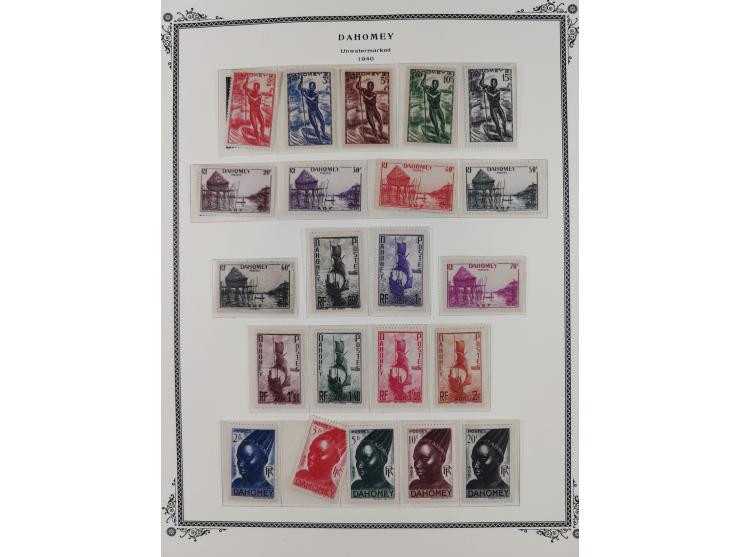 1906/44, Collection on 15 Scott album leaves, unused and mnh, starting Ballay set 1906, including good part air mail issues, 