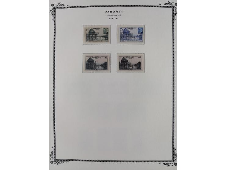 1906/44, Collection on 15 Scott album leaves, unused and mnh, starting Ballay set 1906, including good part air mail issues, 