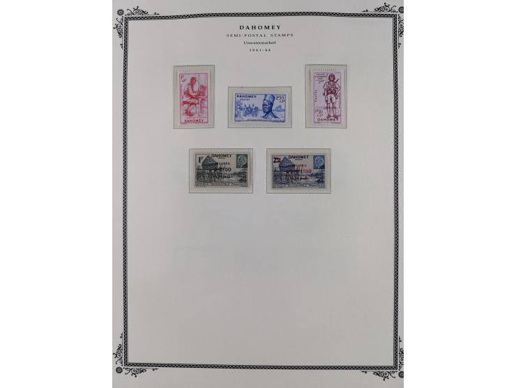 1906/44, Collection on 15 Scott album leaves, unused and mnh, starting Ballay set 1906, including good part air mail issues, 