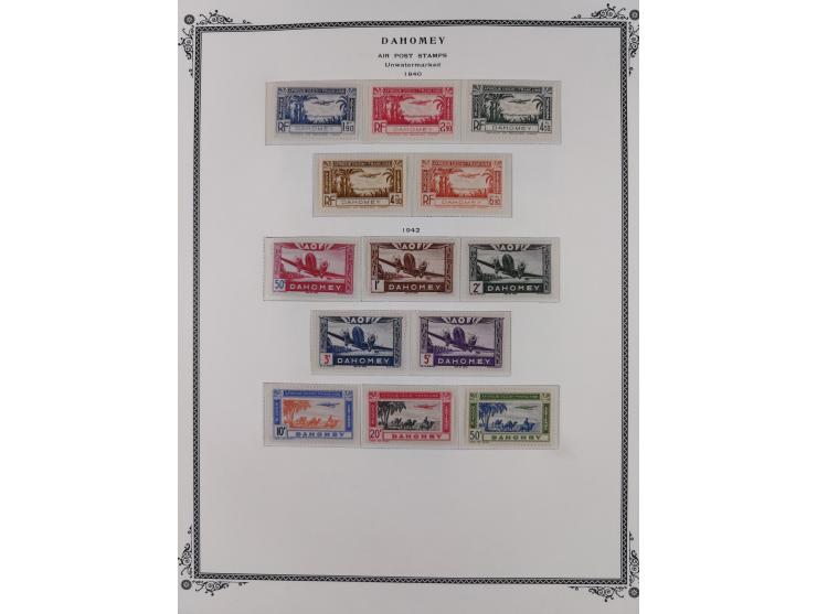 1906/44, Collection on 15 Scott album leaves, unused and mnh, starting Ballay set 1906, including good part air mail issues, 