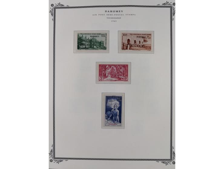 1906/44, Collection on 15 Scott album leaves, unused and mnh, starting Ballay set 1906, including good part air mail issues, 