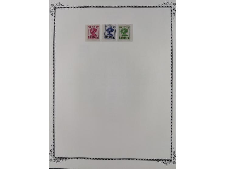 1906/44, Collection on 15 Scott album leaves, unused and mnh, starting Ballay set 1906, including good part air mail issues, 