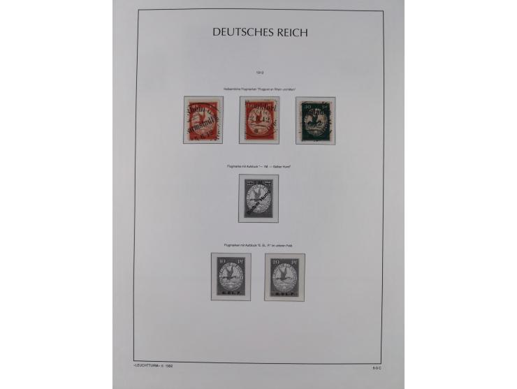 1872/1945, reichhaltige gestempelte Sammlung in 3 Bänden, dabei Brustschilde mit u.a. 21b und 27b + c, danach Mi. 66 (3), 78 