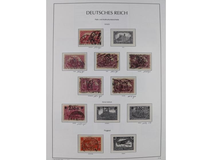 1872/1945, reichhaltige gestempelte Sammlung in 3 Bänden, dabei Brustschilde mit u.a. 21b und 27b + c, danach Mi. 66 (3), 78 