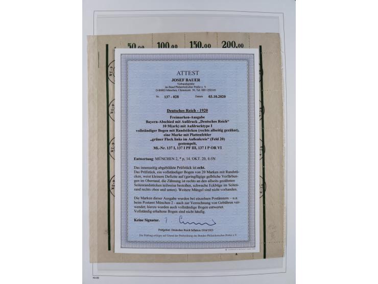 1872/1945, reichhaltige gestempelte Sammlung in 3 Bänden, dabei Brustschilde mit u.a. 21b und 27b + c, danach Mi. 66 (3), 78 