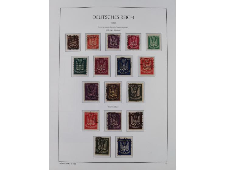 1872/1945, reichhaltige gestempelte Sammlung in 3 Bänden, dabei Brustschilde mit u.a. 21b und 27b + c, danach Mi. 66 (3), 78 