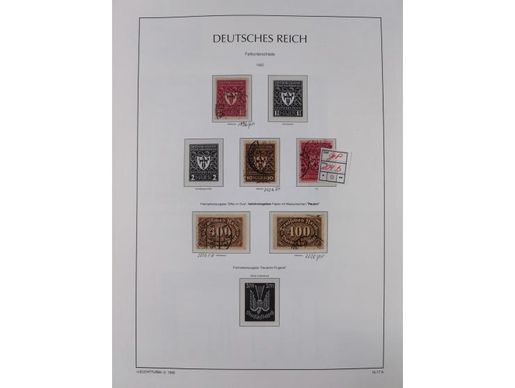 1872/1945, reichhaltige gestempelte Sammlung in 3 Bänden, dabei Brustschilde mit u.a. 21b und 27b + c, danach Mi. 66 (3), 78 