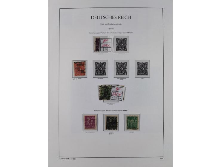 1872/1945, reichhaltige gestempelte Sammlung in 3 Bänden, dabei Brustschilde mit u.a. 21b und 27b + c, danach Mi. 66 (3), 78 