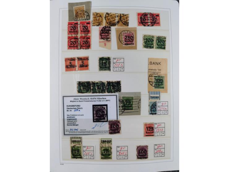 1872/1945, reichhaltige gestempelte Sammlung in 3 Bänden, dabei Brustschilde mit u.a. 21b und 27b + c, danach Mi. 66 (3), 78 