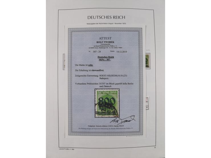 1872/1945, reichhaltige gestempelte Sammlung in 3 Bänden, dabei Brustschilde mit u.a. 21b und 27b + c, danach Mi. 66 (3), 78 