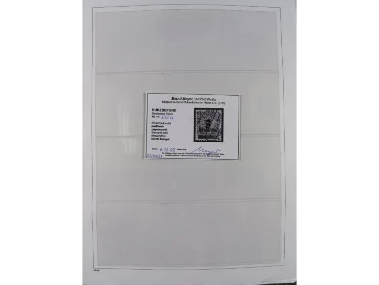 1872/1945, reichhaltige gestempelte Sammlung in 3 Bänden, dabei Brustschilde mit u.a. 21b und 27b + c, danach Mi. 66 (3), 78 