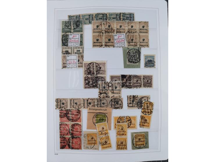 1872/1945, reichhaltige gestempelte Sammlung in 3 Bänden, dabei Brustschilde mit u.a. 21b und 27b + c, danach Mi. 66 (3), 78 