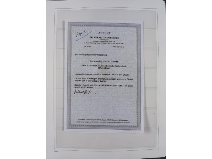 1872/1945, reichhaltige gestempelte Sammlung in 3 Bänden, dabei Brustschilde mit u.a. 21b und 27b + c, danach Mi. 66 (3), 78 