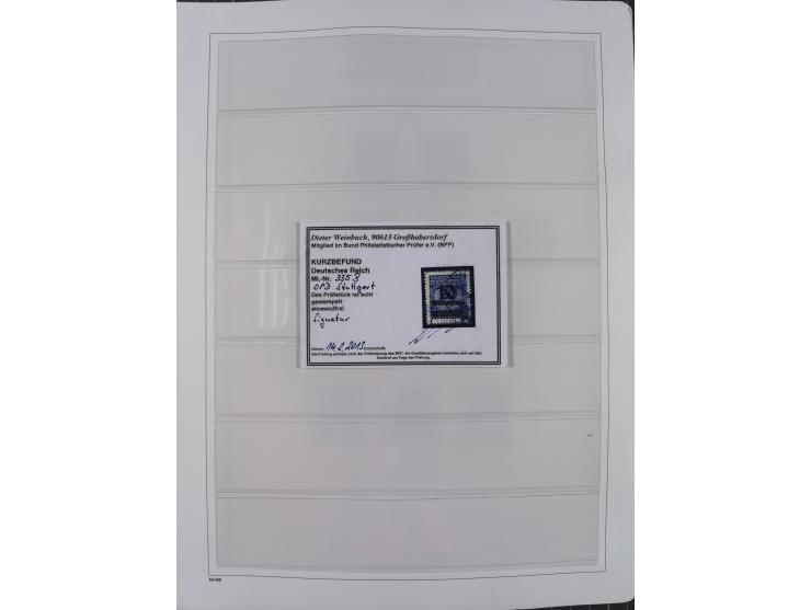 1872/1945, reichhaltige gestempelte Sammlung in 3 Bänden, dabei Brustschilde mit u.a. 21b und 27b + c, danach Mi. 66 (3), 78 