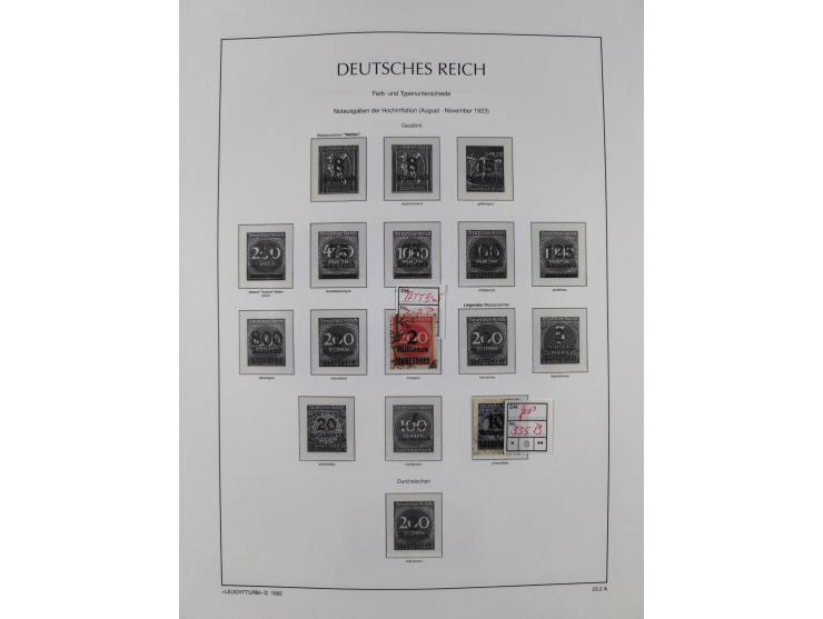 1872/1945, reichhaltige gestempelte Sammlung in 3 Bänden, dabei Brustschilde mit u.a. 21b und 27b + c, danach Mi. 66 (3), 78 