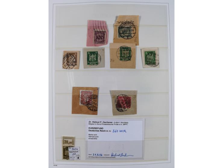 1872/1945, reichhaltige gestempelte Sammlung in 3 Bänden, dabei Brustschilde mit u.a. 21b und 27b + c, danach Mi. 66 (3), 78 