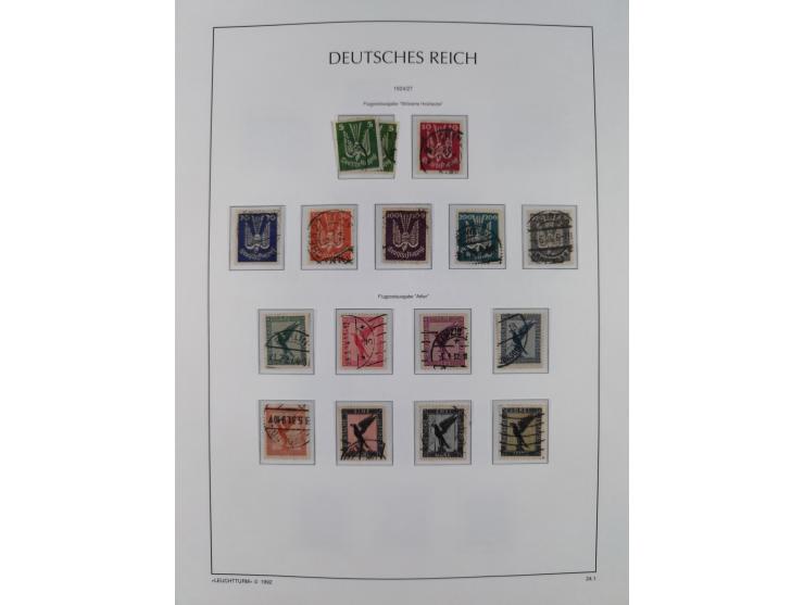 1872/1945, reichhaltige gestempelte Sammlung in 3 Bänden, dabei Brustschilde mit u.a. 21b und 27b + c, danach Mi. 66 (3), 78 