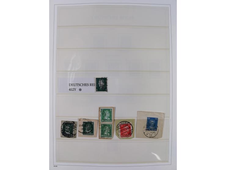 1872/1945, reichhaltige gestempelte Sammlung in 3 Bänden, dabei Brustschilde mit u.a. 21b und 27b + c, danach Mi. 66 (3), 78 