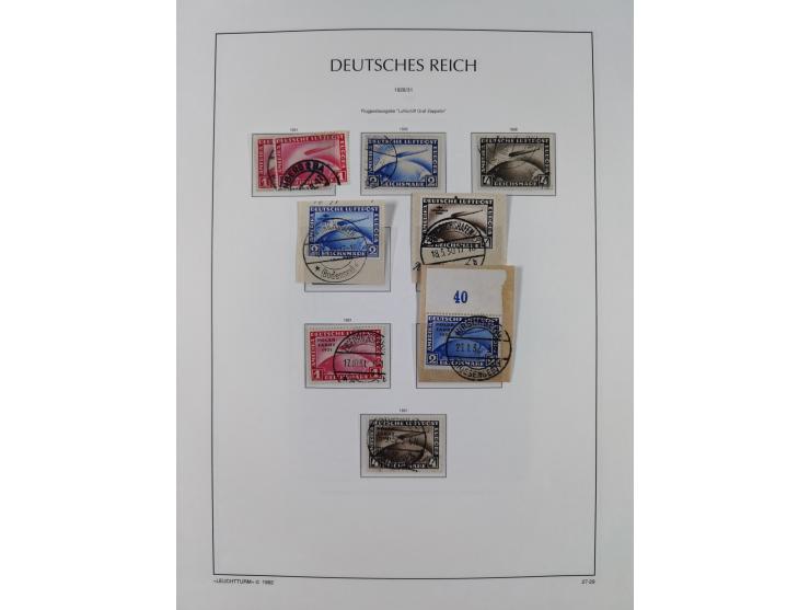1872/1945, reichhaltige gestempelte Sammlung in 3 Bänden, dabei Brustschilde mit u.a. 21b und 27b + c, danach Mi. 66 (3), 78 