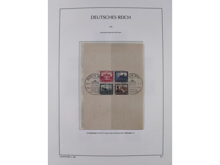 1872/1945, reichhaltige gestempelte Sammlung in 3 Bänden, dabei Brustschilde mit u.a. 21b und 27b + c, danach Mi. 66 (3), 78 