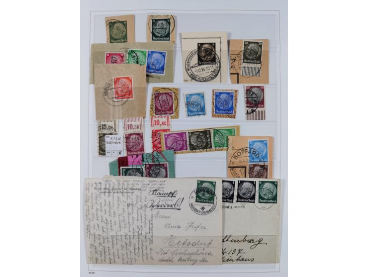 1872/1945, reichhaltige gestempelte Sammlung in 3 Bänden, dabei Brustschilde mit u.a. 21b und 27b + c, danach Mi. 66 (3), 78 