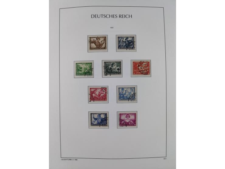1872/1945, reichhaltige gestempelte Sammlung in 3 Bänden, dabei Brustschilde mit u.a. 21b und 27b + c, danach Mi. 66 (3), 78 