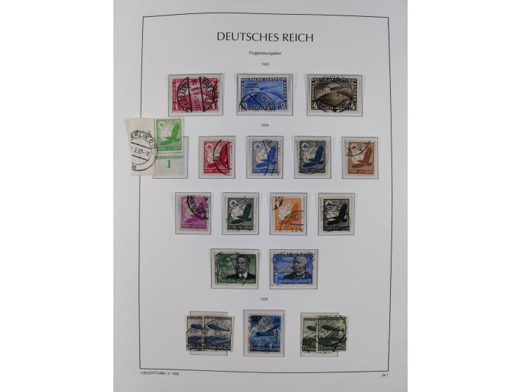 1872/1945, reichhaltige gestempelte Sammlung in 3 Bänden, dabei Brustschilde mit u.a. 21b und 27b + c, danach Mi. 66 (3), 78 